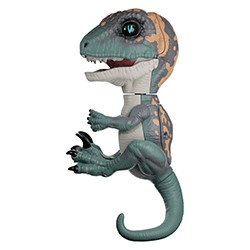 3783 Интерактивный динозавр Фури,темно-зеленый с бежевым 12 см